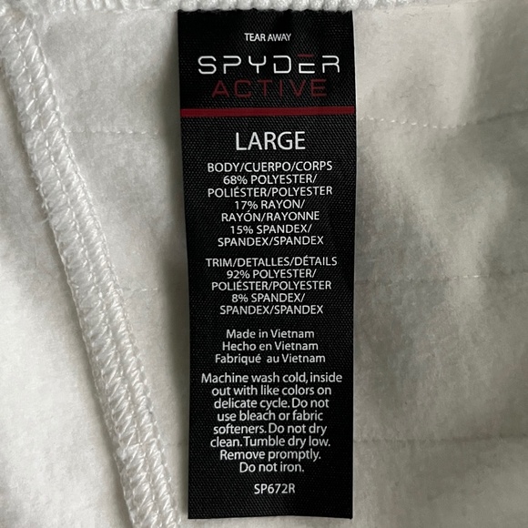 NWOT Spyder Active Women's Ivory Warming Fleece Lined Leggings Size L - Picture 8 of 8